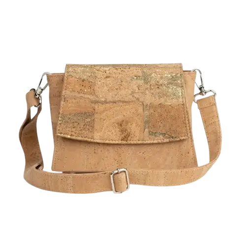 1006.01.75-B32 Bag with natural cork flap and cork flap - Image 1