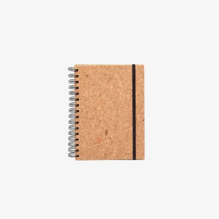 Ring binder with hard cover in natural cork