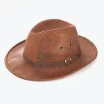 Gentleman's hat in cork with suede strap