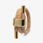 Natural cork ring with gold bead