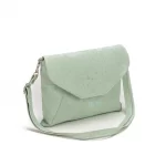 Cork shoulder bag with brown cork flap