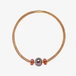 Large ceramic cork necklace