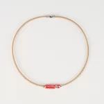Cork necklace with ceramic tube