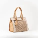 Mala de mão em cortiça com padrão laser e pegas