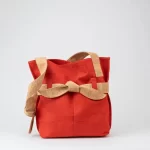 Cork bag with cork bow