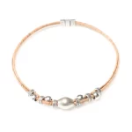 Cork necklace with tube beads