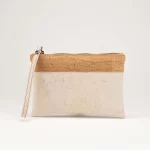 Two-tone bag in cork with handle