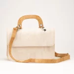 Malinha de mão em cortiça natural e tabaco