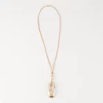 Fio longo em cortiça natural com pedra grande